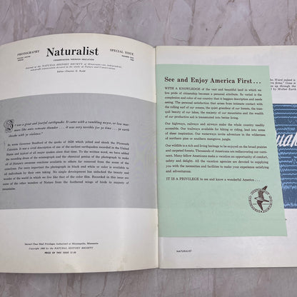 1960 Spring Naturalist Magazine Nature & Photography Natural History Society M21