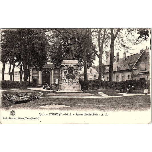Square Emile Zola Andre Boucher French Antique Postcard PE10
