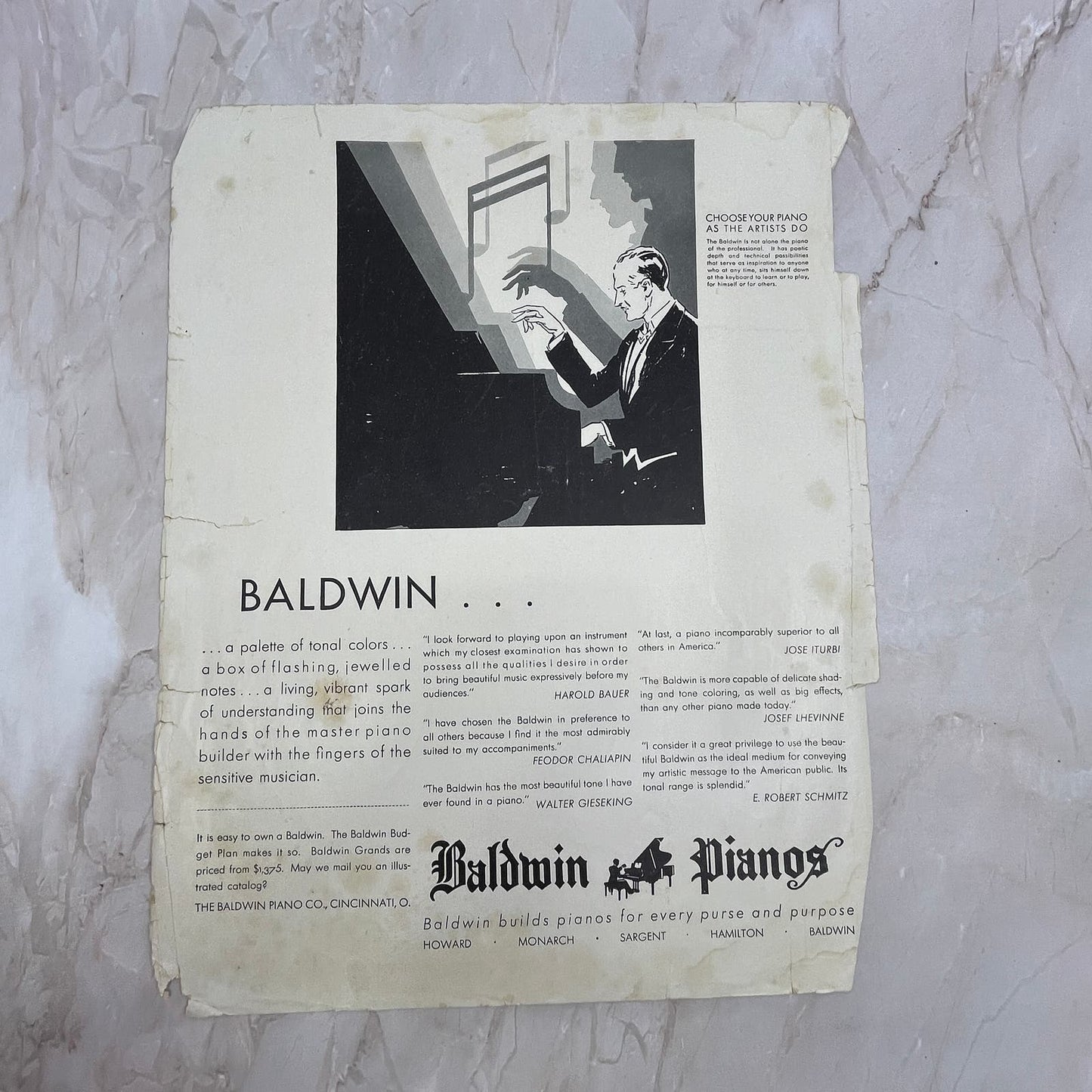 1931 Sept The Etude Magazine Cover Only - Child Playing Trumpet FL6-1