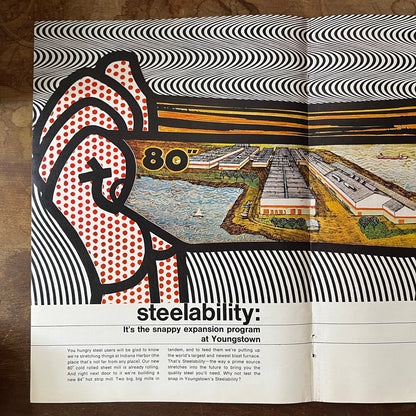 Youngstown Sheet and Tube Co Steel Pop Art OH Fold Out 1967 Ad AG1-16