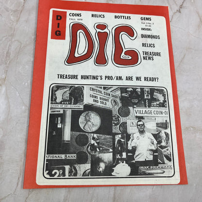 1979 Fall - DIG Eastern Treasure Hunters Magazine - Coins Bottles Gems M18