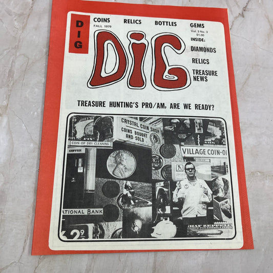 1979 Fall - DIG Eastern Treasure Hunters Magazine - Coins Bottles Gems M18