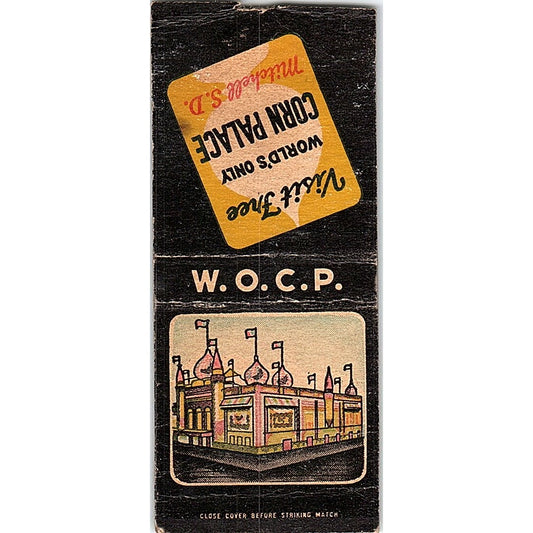 World's Only Corn Palace Mitchell SD Vintage Matchbook Cover SC7-Y1