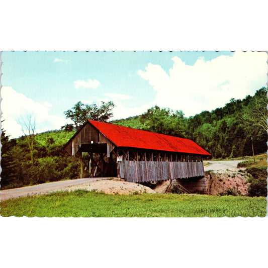 Bennett Bridge Magalloway River Lincoln Plantation Covered Bridge Postcard PB13
