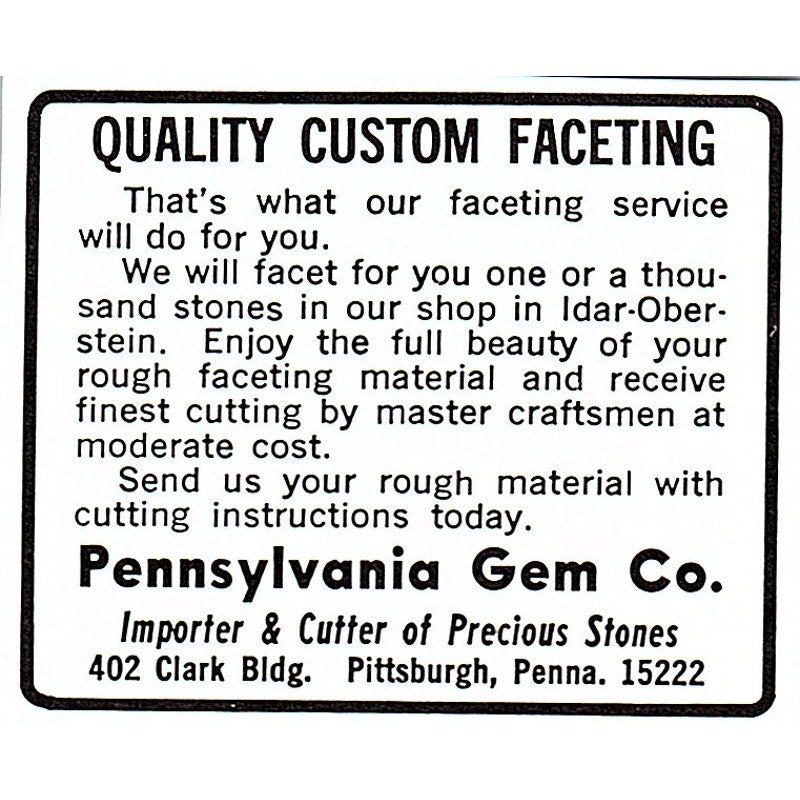 Moyer Rock Shop Cutting Material Reno Nevada 1972 Ad AF8-M1