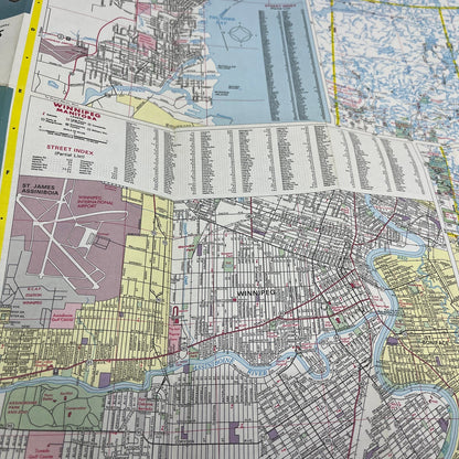 1972-73 Shell Oil Manitoba Saskatchewan Canada Travel Map Fold Out TG8-Z