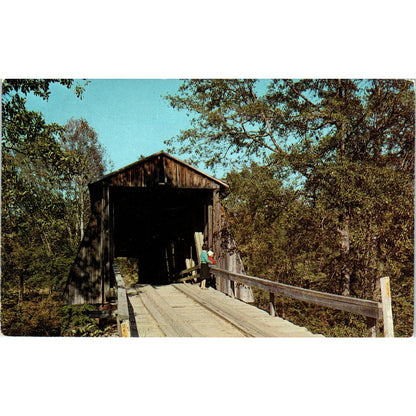 Pickens SC Keowee River Chapman's Covered Bridge Postcard PB10