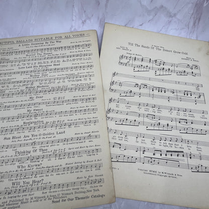 Till The Sands of the Desert Grow Cold Geo. Graff, Ball 1911 Sheet Music V15