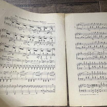 Beautiful Blue Danube Waltz By Strauss 1905 Sheet Music V13