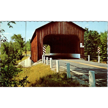 County Bridge Contoocook River Hancock Greenfield NH Covered Bridge Postcard PC3
