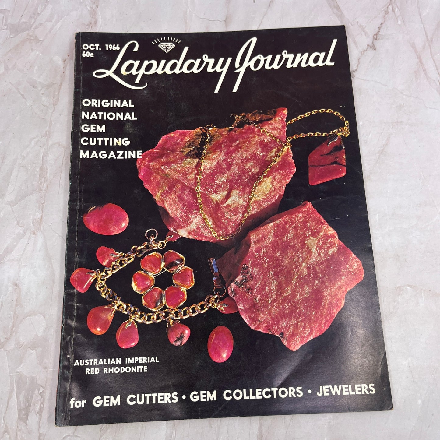 Australian Imperial Red Rhodonite - Lapidary Journal Magazine - Oct 1966 M26