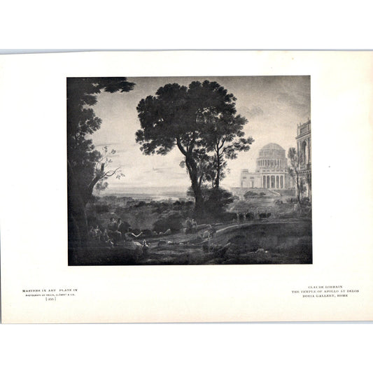 The Temple of Apollo at Delos - Claude Lorrain c1905 Art Print D13