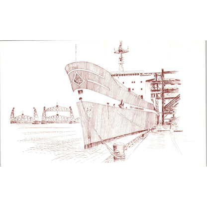 Sea-Land Resource Ultra Fast Container Ship Vintage Postcard PC17