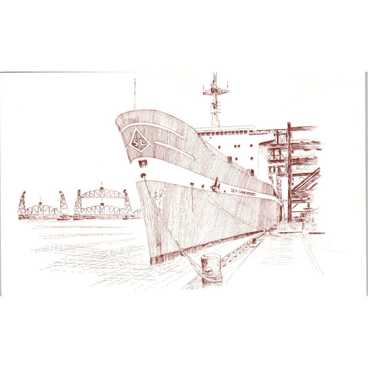 Sea-Land Resource Ultra Fast Container Ship Vintage Postcard PC17