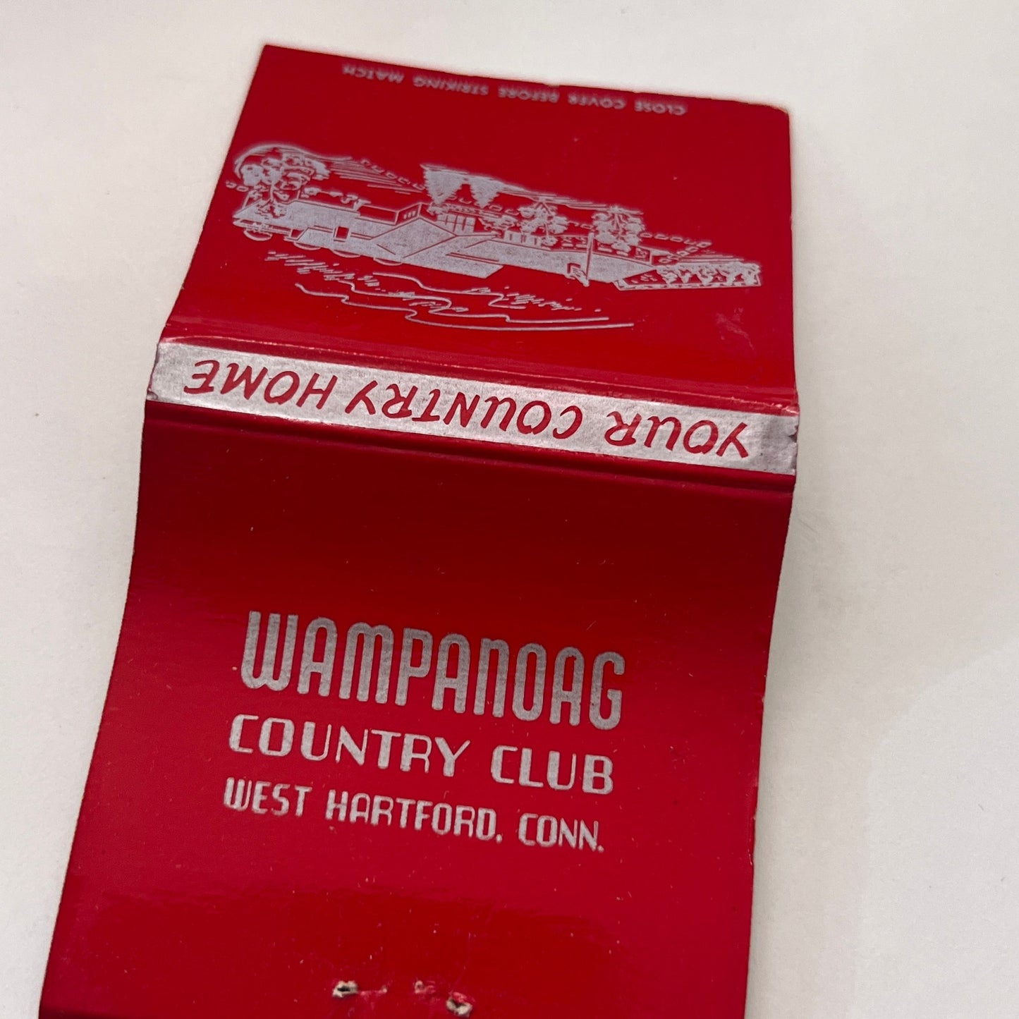 Wampanoag Country Club West Hartford CT Vintage Matchbook Cover MM3-2