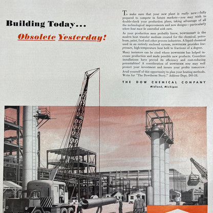 Dow Chemicals Dowtherm Midland Michigan 1951 Magazine Ad FL6-10