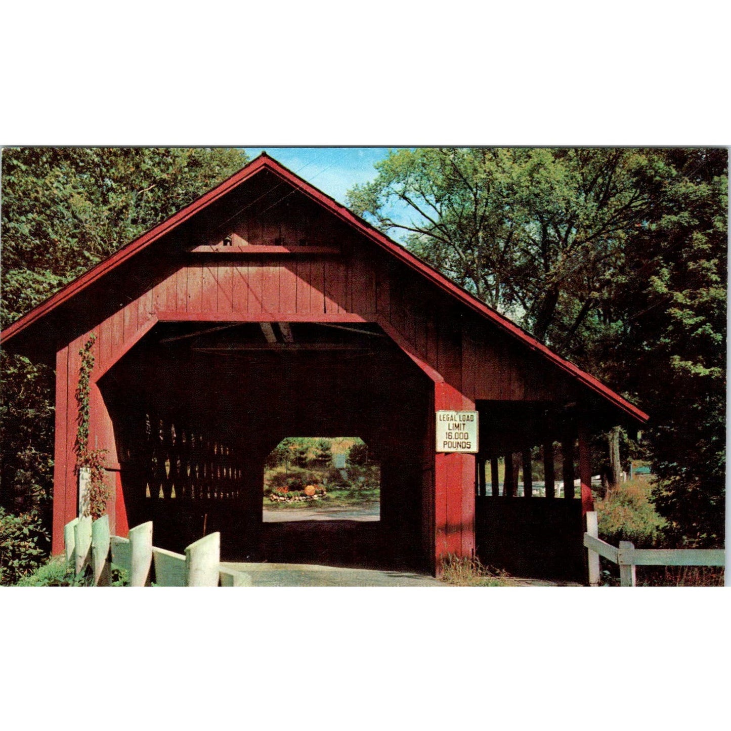 Covered Bridge over Whetstone Brook Brattleboro Vermont Vintage Postcard PD2