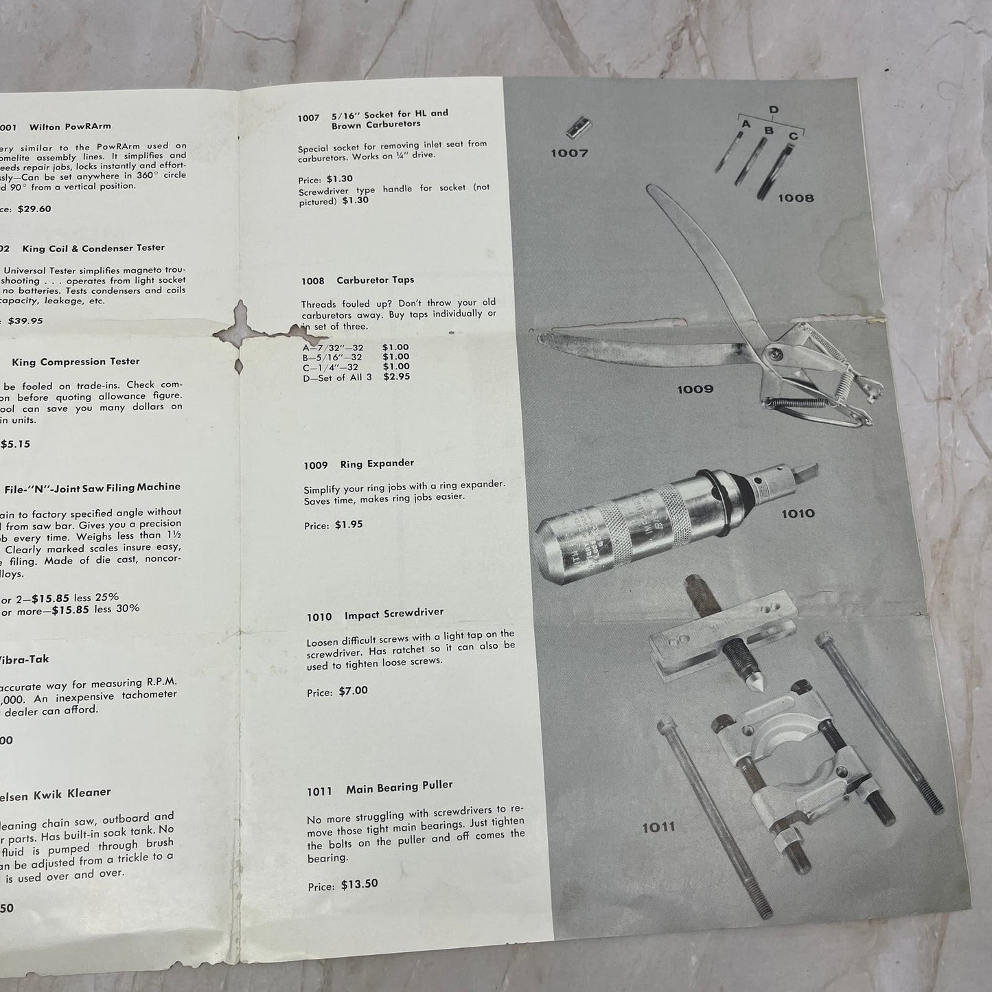 Vintage Burco Chain Saw Specialties Homelite Approved Tools Leaflet AE4