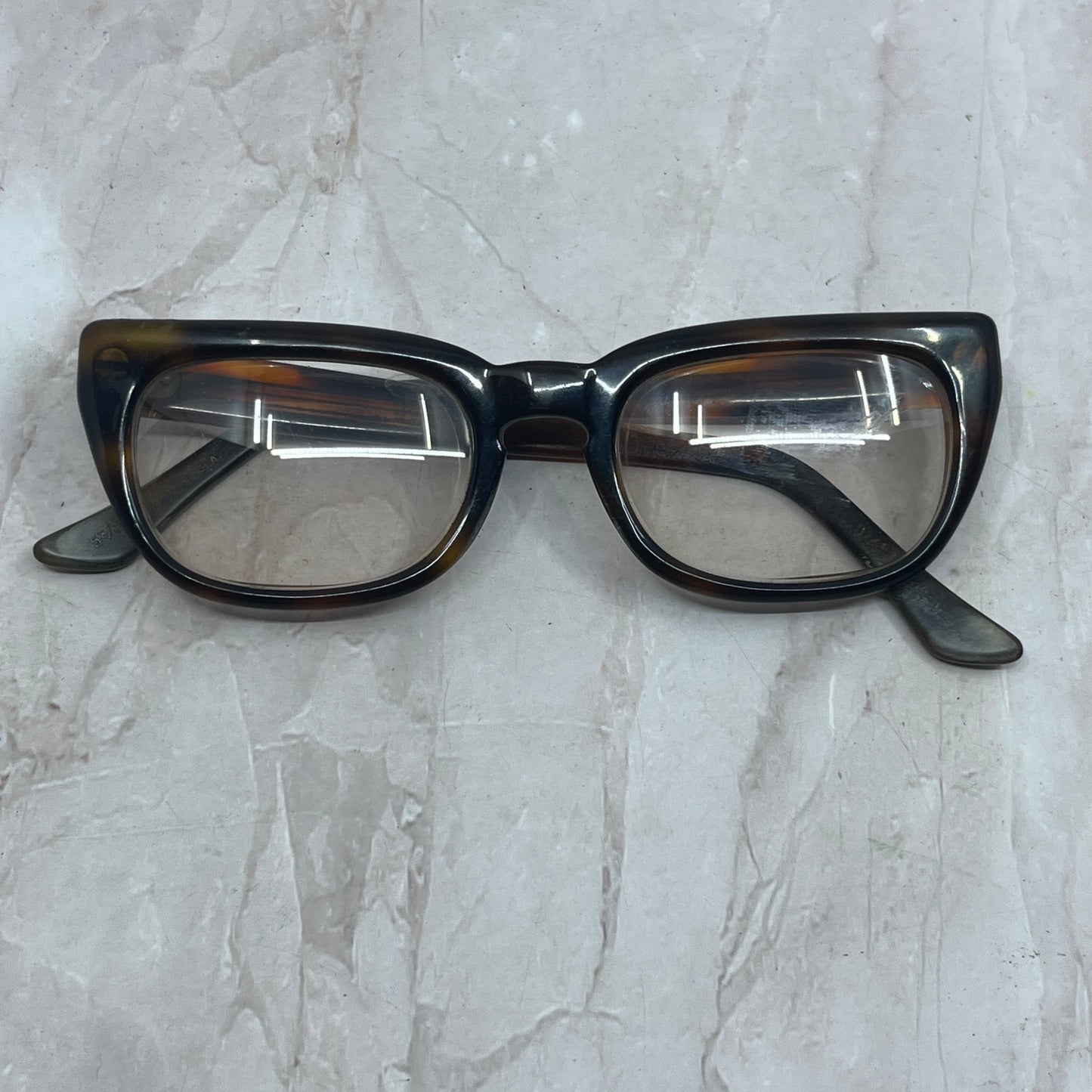 Vintage Victory Tortoise Acrylic Cat Eye Sunglasses Eyeglasses Frames TG7-G5-8