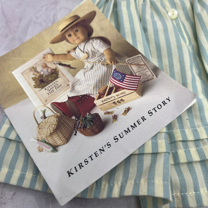 Kirsten's Summer Story Blue Striped Dress & Hat Kirsten American Girl Complete