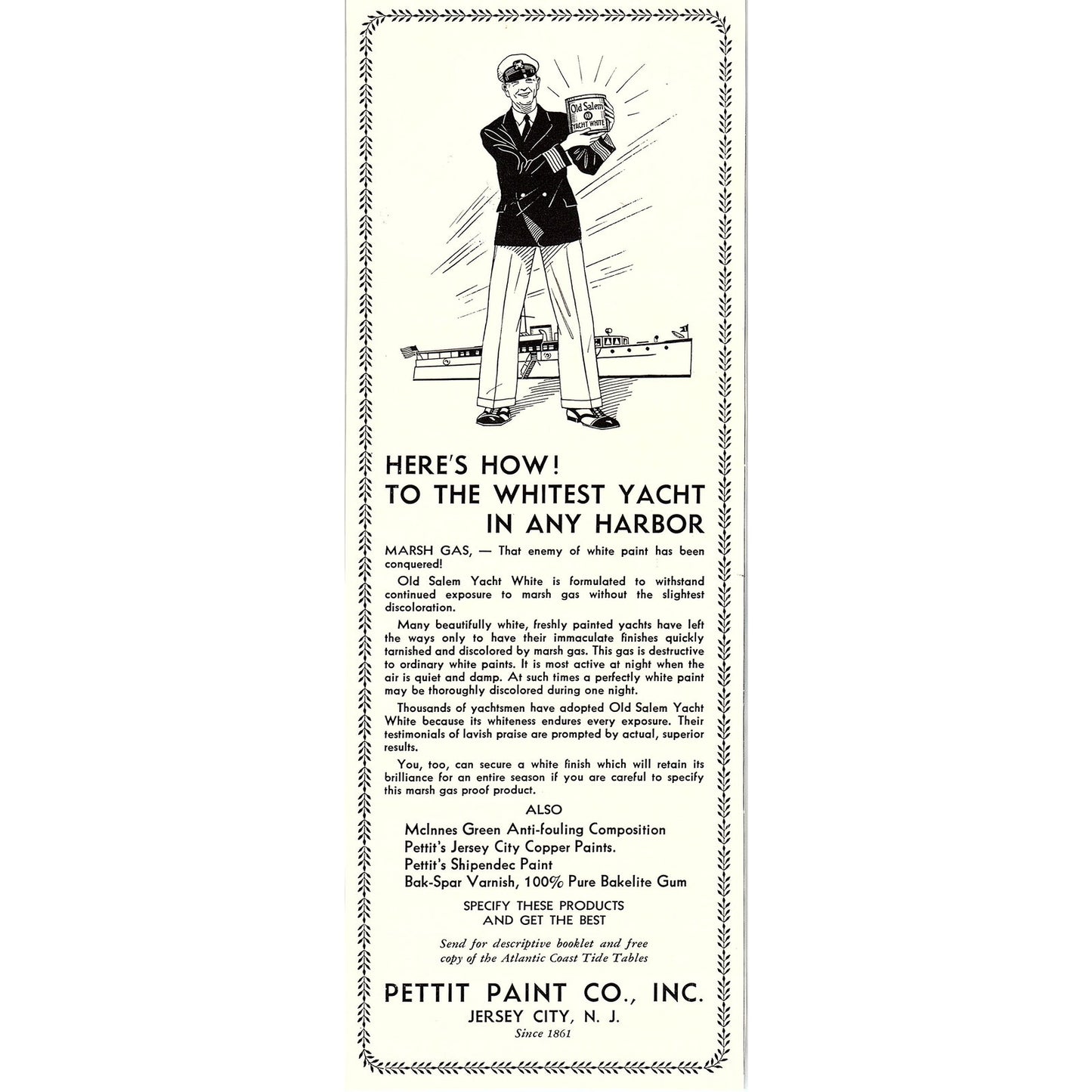 Yacht Paint - Pettit Paint Co Inc Jersey City NJ 1932 AG2-3