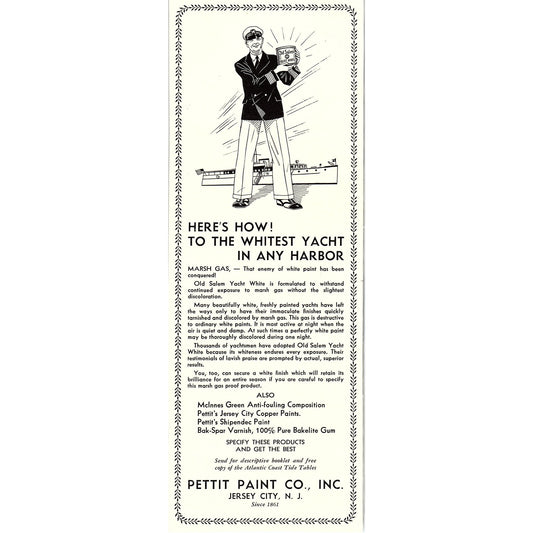 Yacht Paint - Pettit Paint Co Inc Jersey City NJ 1932 AG2-3