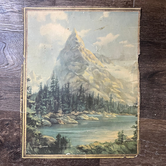 Margaret Lougheed - Mount Lindbergh Antique Art Print 11x14 V10
