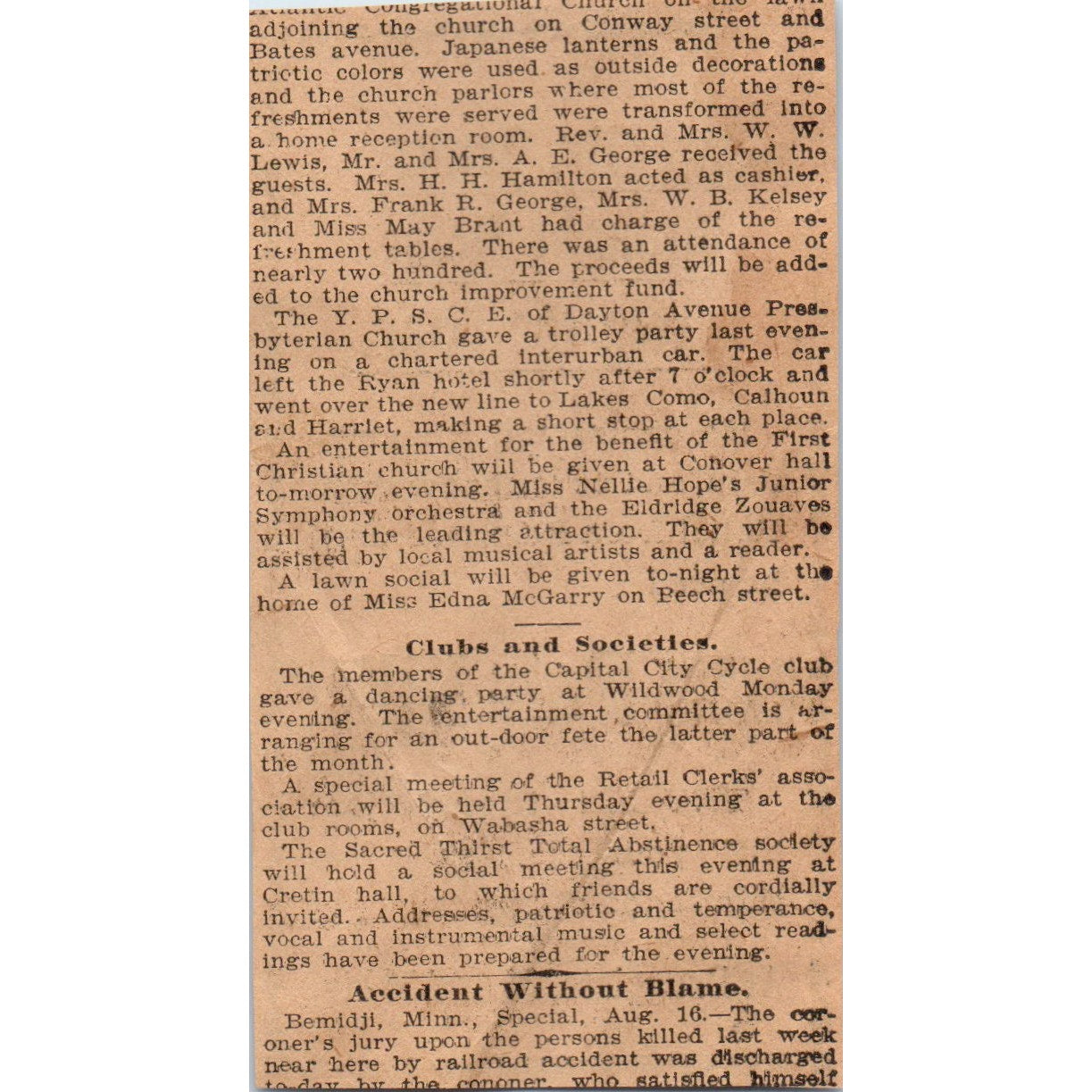 Perry Davis' Pain Killer Quackery St. Paul 1898 Newspaper Ad AF2-Q1