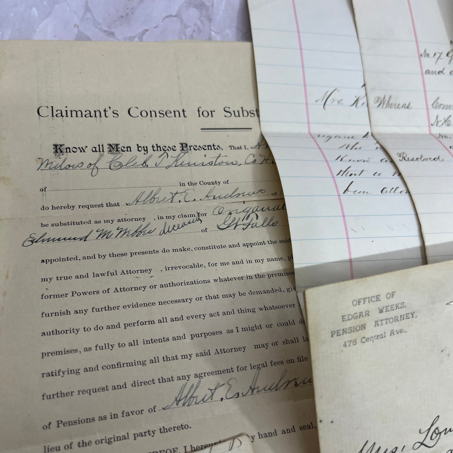 1880s-90s Lot of Letters, Documents of Louisa A Keniston Groton Dover NH ML1-7