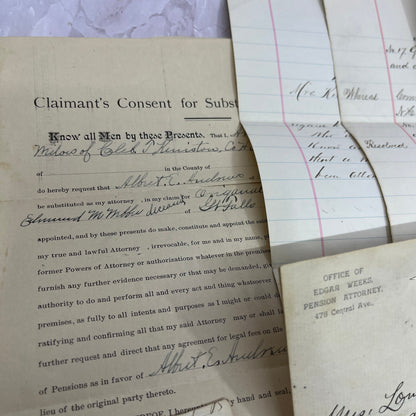 1880s-90s Lot of Letters, Documents of Louisa A Keniston Groton Dover NH ML1-7