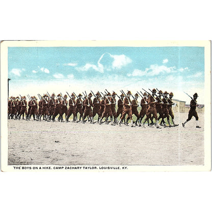 c1910 The Boys on a Hike Zachary Taylor KY - Spanish American War Postcard PE7