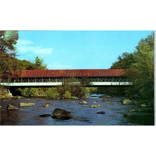 Old Covered Bridge in Ashuelot NH Covered Bridge Postcard PC4