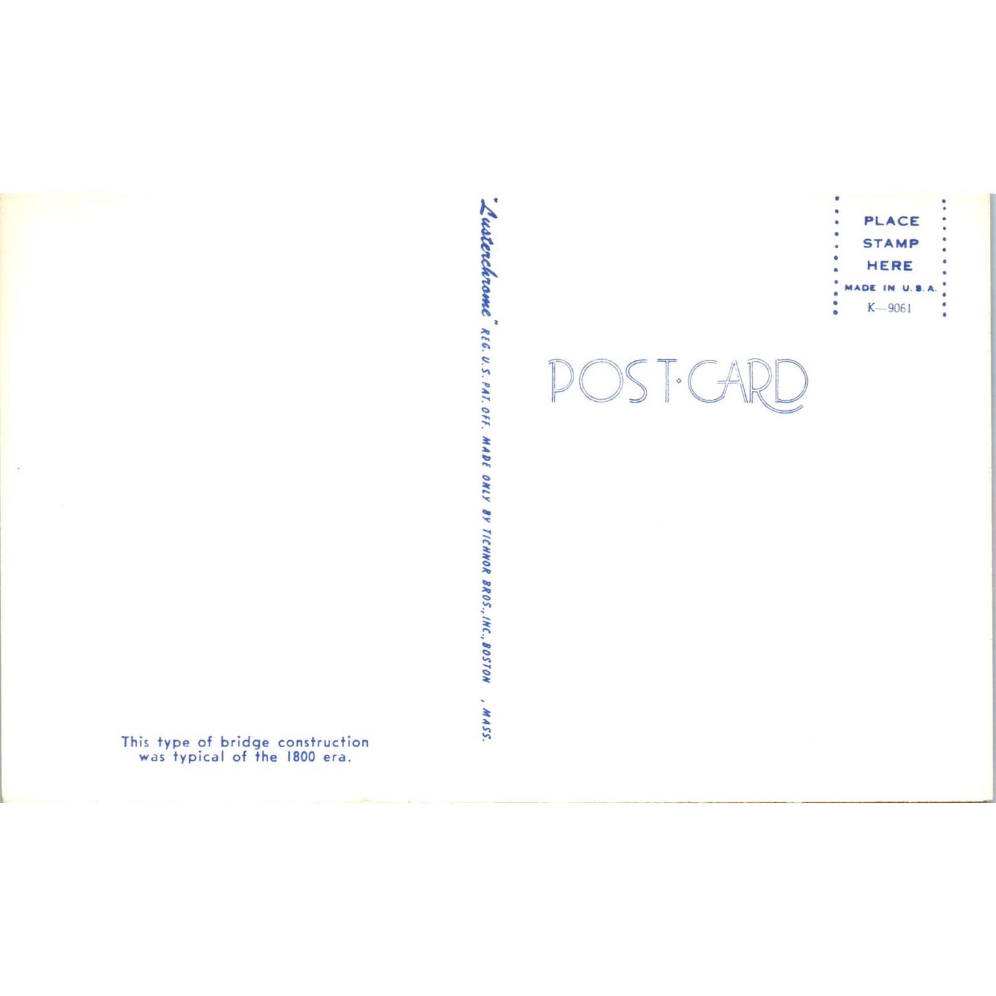 Ashtabula County Vintage Covered Bridge Postcard PC17