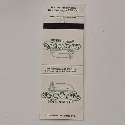 King's Clear Hotel & Resort New Brunswick Vintage Matchbook Cover TB6-MB2-2