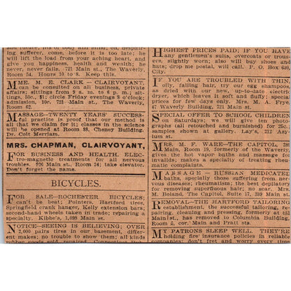The Hubert Fischer Brewery Hartford 1901 Newspaper Ad AD8-H2