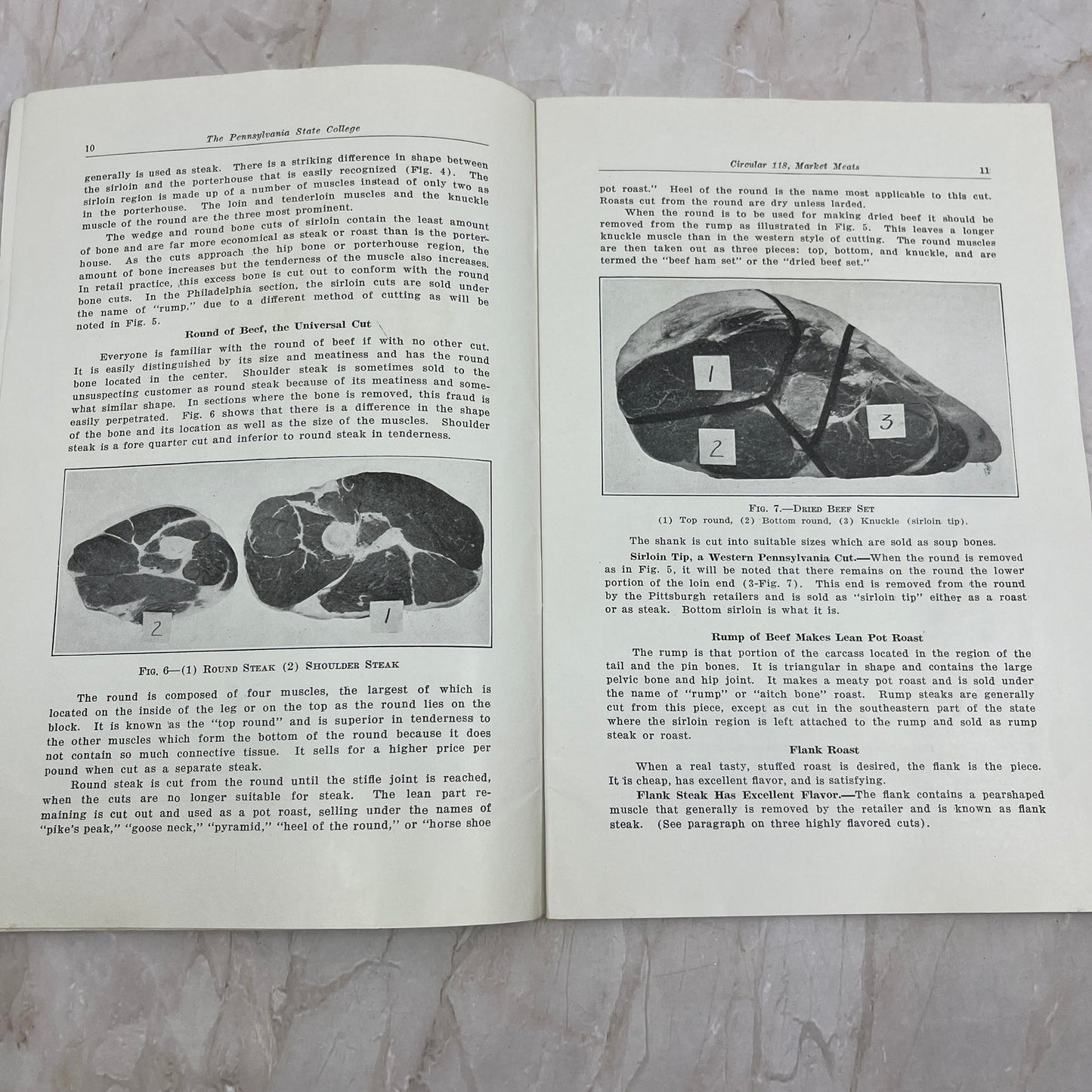1931 Market Meats Recipes and Buying Guide PA State School of Agriculture L4-3