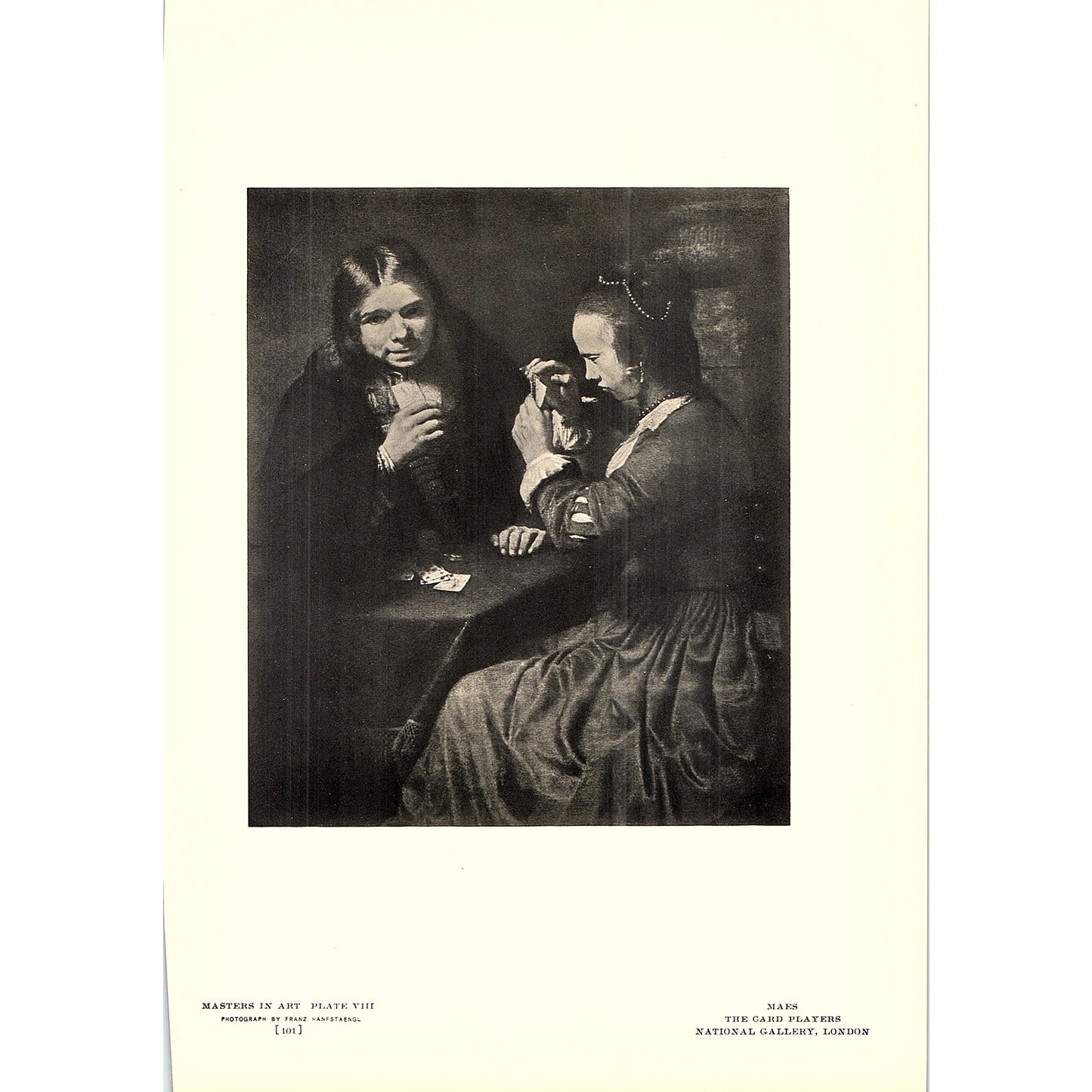 The Card Players - Maes - 1908 Litho Art Print AF5-5