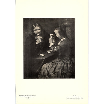 The Card Players - Maes - 1908 Litho Art Print AF5-5