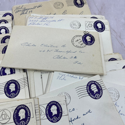 Huge Lot 50+ Philadelphia Electric Company 1957 Postal Cover Envelopes TG7-PEC2