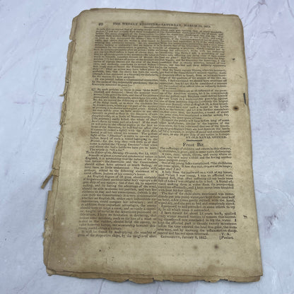 Baltimore Weekly Register Mar 1813 War of 1812 Biography of Daniel Boone AF9-11