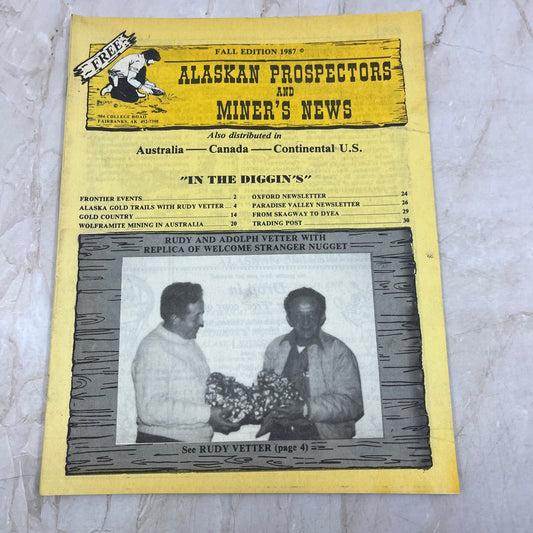 1987 Fall - Alaskan Prospectors and Miners News Magazine Gold Discovery M20