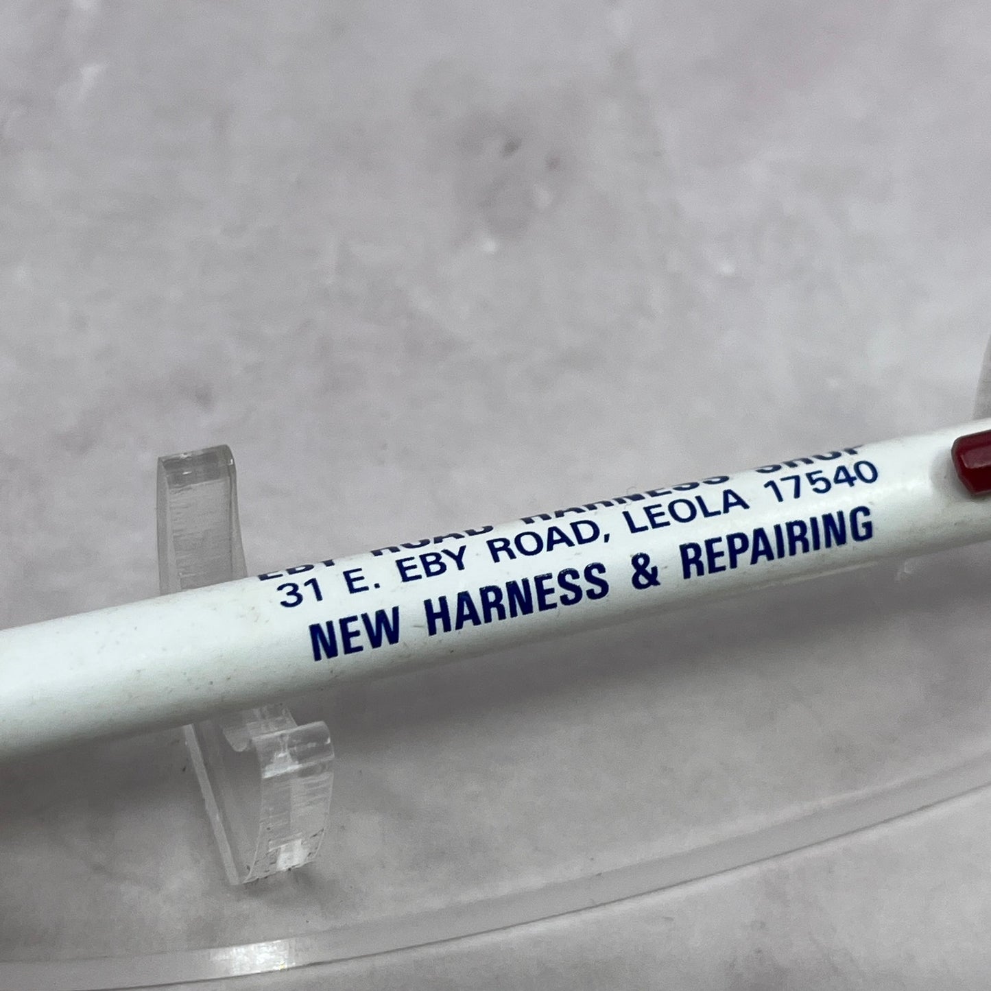 Eby Road Harness Shop Leola PA Vintage Advertising Pen TC5-PP3