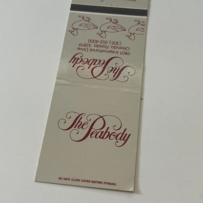 The Peabody Hotel Orlando FL Vintage Matchbook Cover TB6-MB2-6