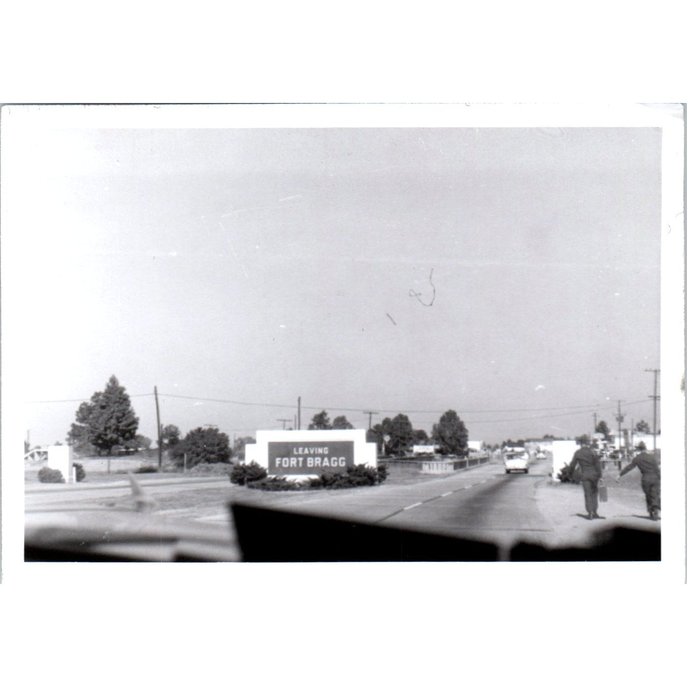 US Army Fort Bragg Exit Sign c1954 Army Photo AF1-AP1