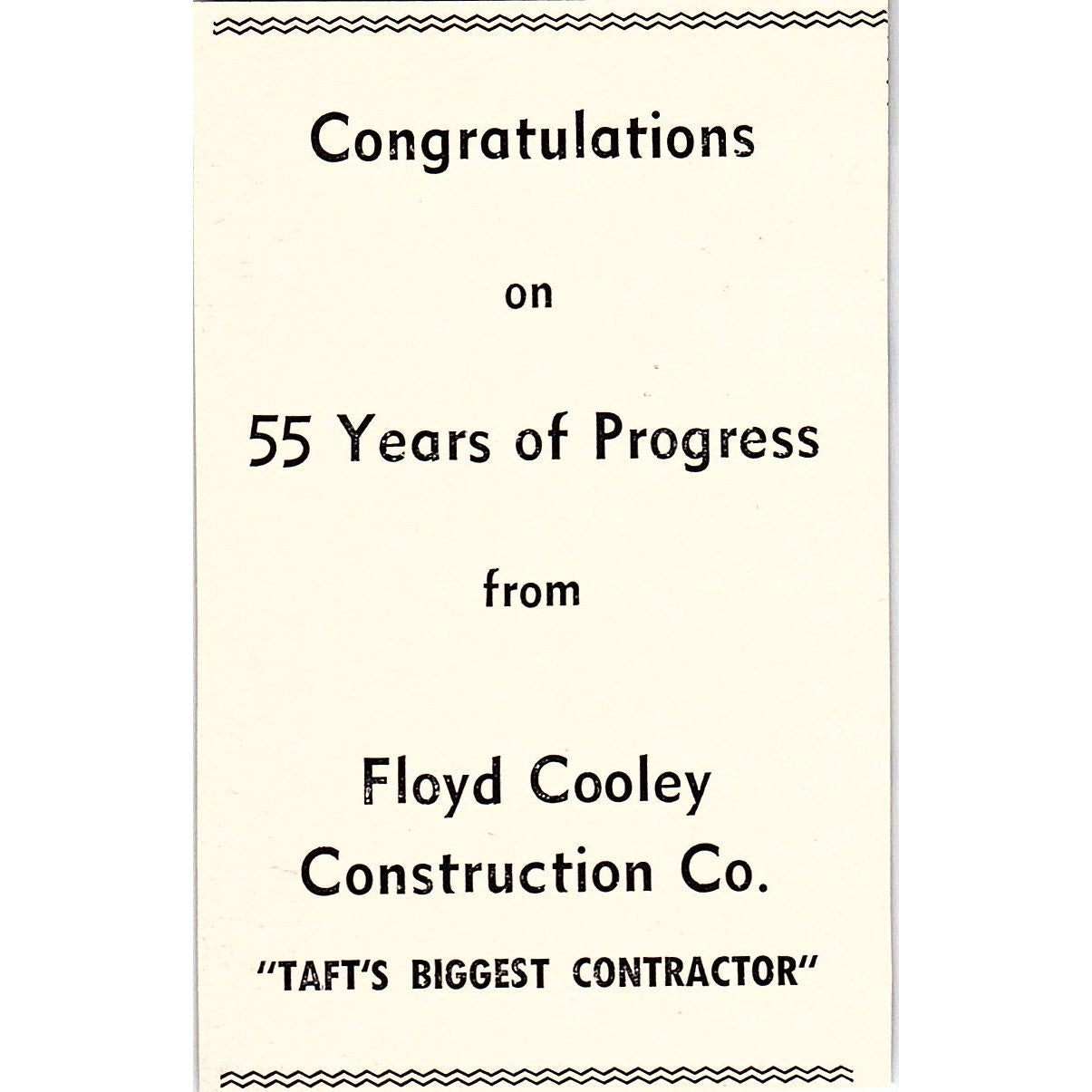 Floyd Cooley Construction Co - Taft CA 1965 Ad AF8-M5