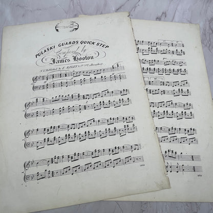 c1860 Pulaski Guards Quick Step James Hooton Civil War Sheet Music V16