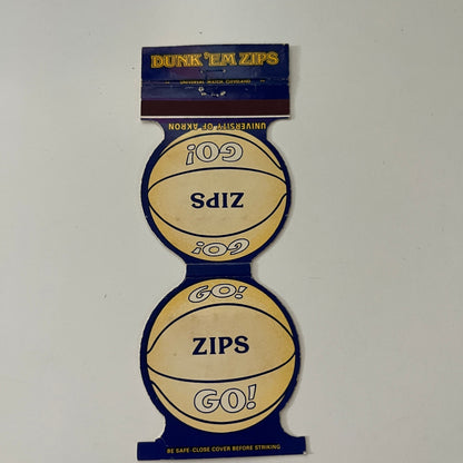 University of Akron Zips Basketball 1977-78 Schedule Vtg Matchbook Cover SC4-R8