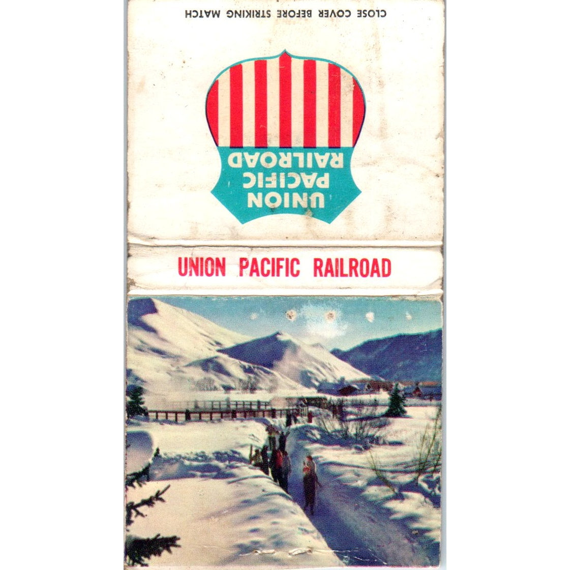 Union Pacific Railroad Sun Valley Idaho Vintage Matchbook Cover SF4-Y8