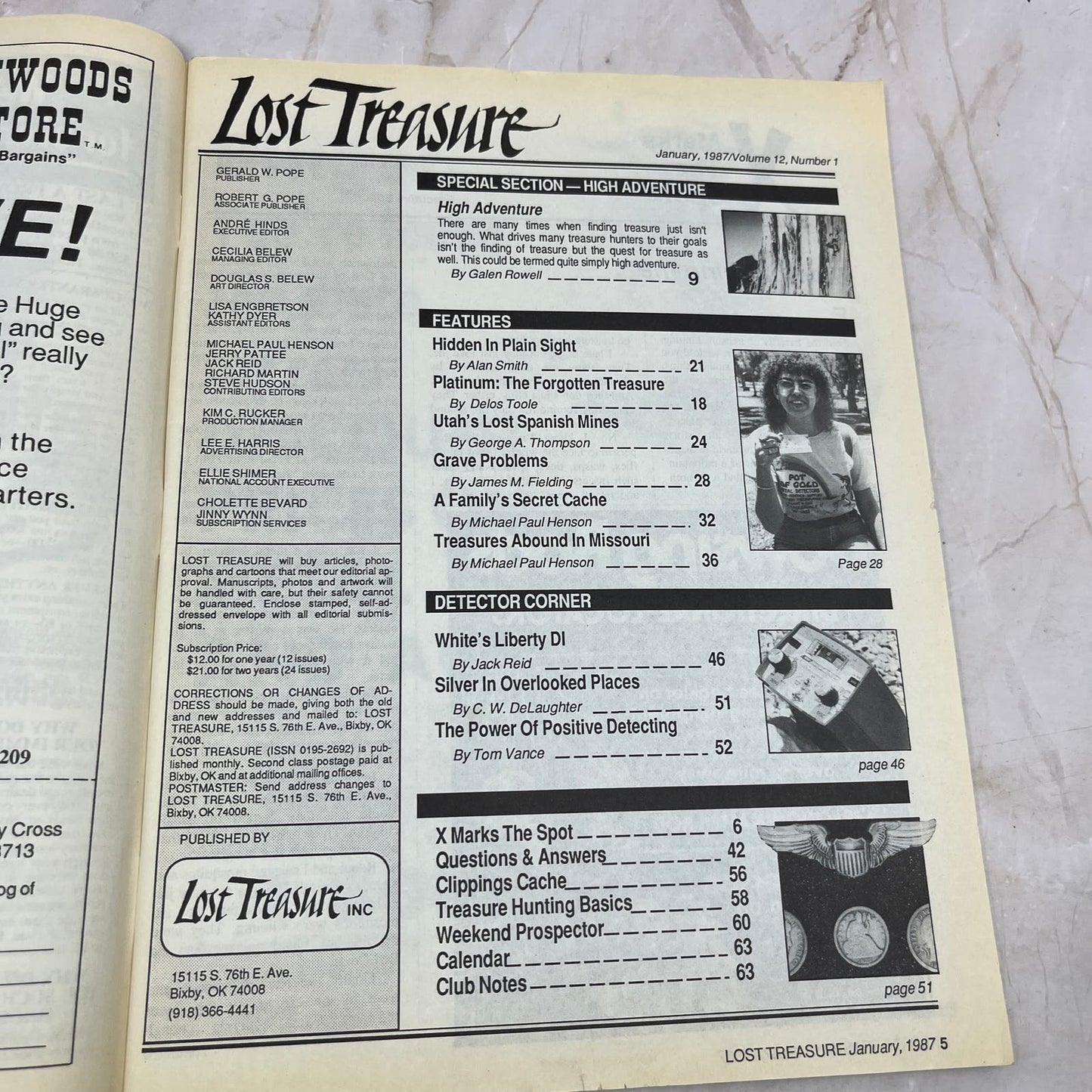1987 Jan - Lost Treasure Magazine - Treasure Hunting Gold Prospecting M15