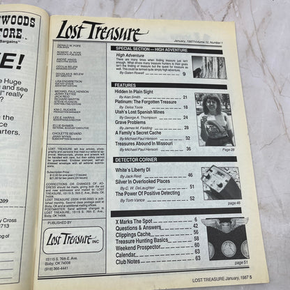 1987 Jan - Lost Treasure Magazine - Treasure Hunting Gold Prospecting M15